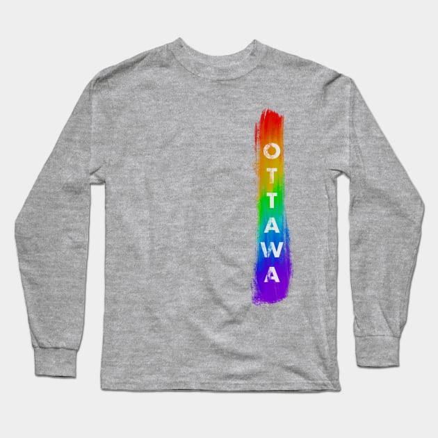 Ottawa - LGBTQ Long Sleeve T-Shirt by Tanimator